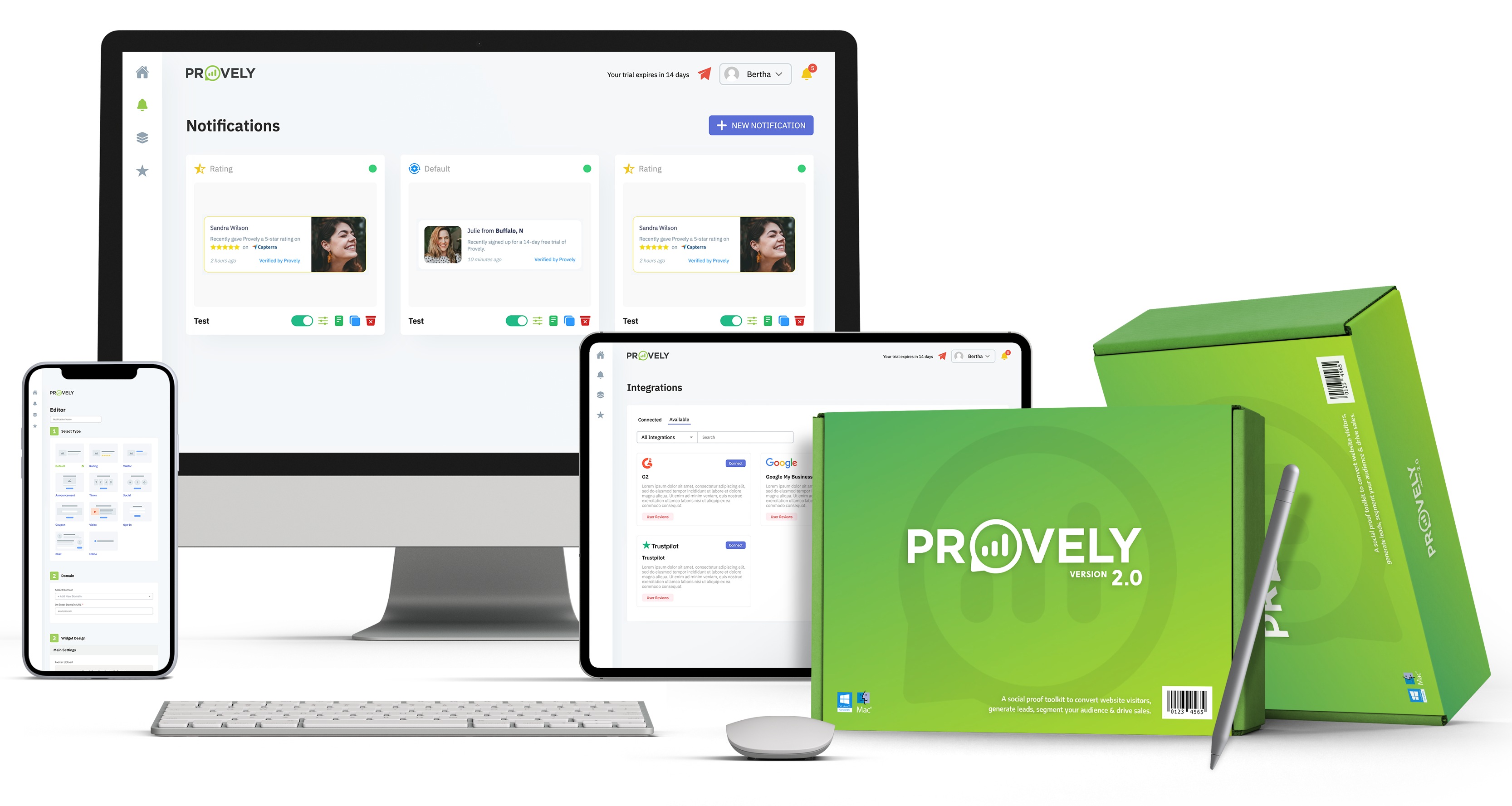 Provely Bundle Provely V2 Review: Instantly Skyrocket Sales and Signups by Adding Real-Time Social Proof, Scarcity, Urgency, and Credibility to Your Website.